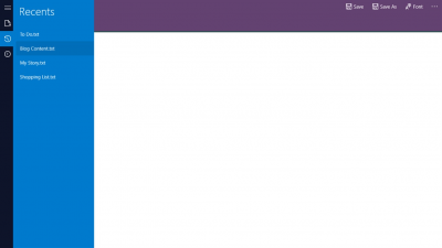 Screenshot of the application Modern Notepad - #2