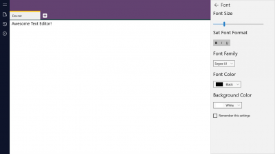 Screenshot of the application Modern Notepad - #4