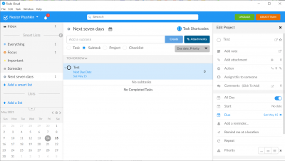 Screenshot of the application Todo Cloud - #2