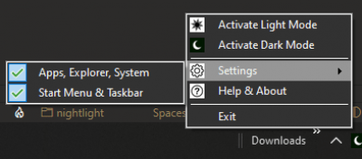 Screenshot of the application Nightlight - #2