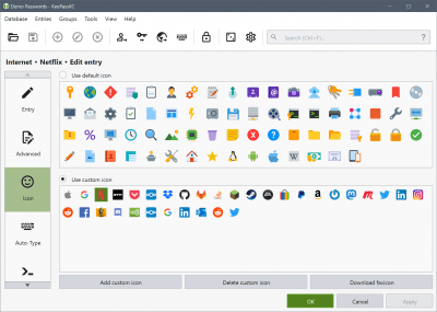 Screenshot of the application KeePassXC - #7