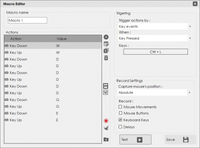 Screenshot of the application TGM Gaming Macro - #3