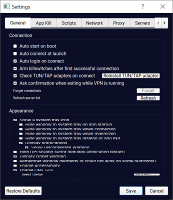 Screenshot of the application TorGuard - #2