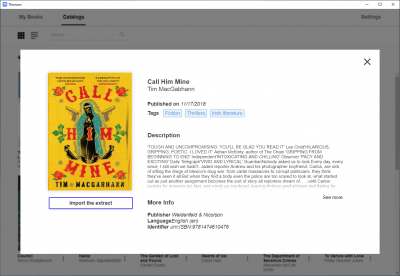 Screenshot of the application Thorium Reader - #2