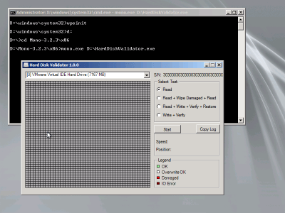 Screenshot of the application Hard Disk Validator - #2