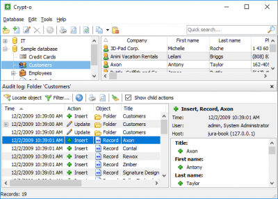 Screenshot of the application Crypt-O - #2