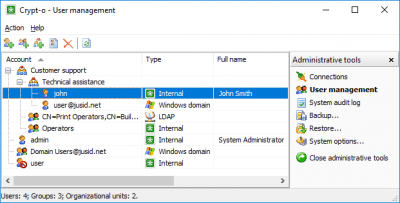Screenshot of the application Crypt-O - #3