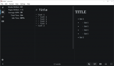 Screenshot of the application ghostwriter - #2