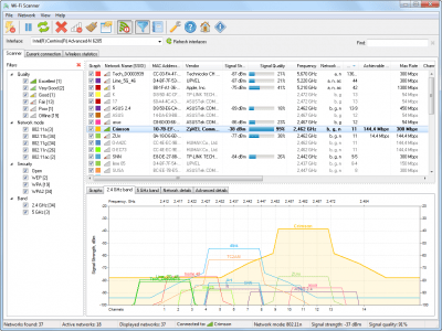 Screenshot of the application Wi-Fi Scanner - #2