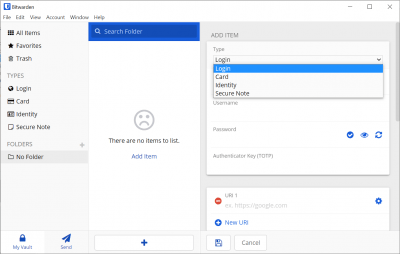 Screenshot of the application Bitwarden Password Manager - #2