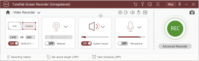 Screenshot of the application TuneFab Screen Recorder - #2