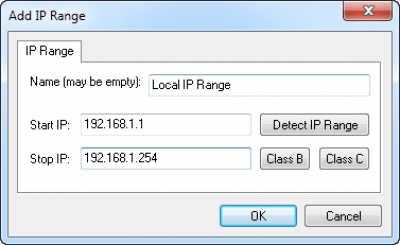 Screenshot of the application LizardSystems Network Scanner - #3