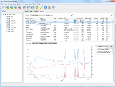Screenshot of the application LizardSystems Terminal Services Manager - #6