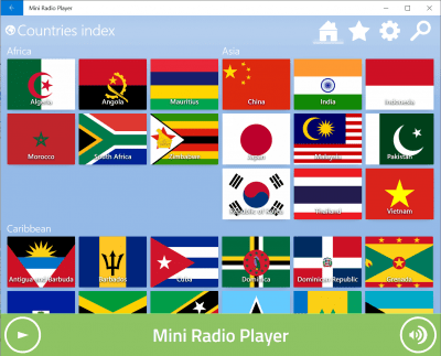 Screenshot of the application Mini Radio Player - #3
