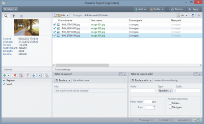 Screenshot of the application Rename Expert - #3