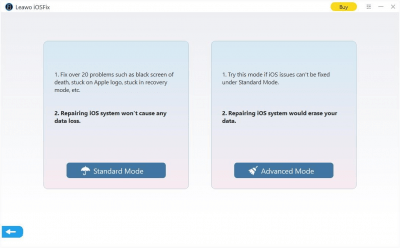 Screenshot of the application Leawo iOSFix - #2