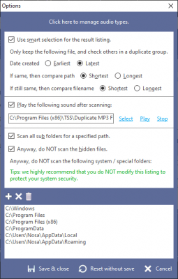 Screenshot of the application Duplicate MP3 Finder Plus - #6