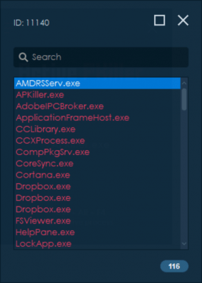 Screenshot of the application Active PKiller - #2