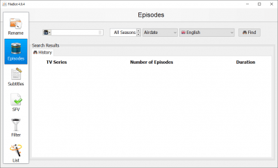 Screenshot of the application FileBot - #2