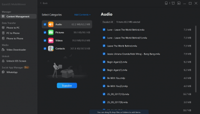 Screenshot of the application EaseUS MobiMover - #2