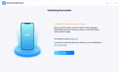 Screenshot of the application EaseUS MobiUnlock - #3