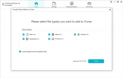 Screenshot of the application Tenorshare iCareFone - #9