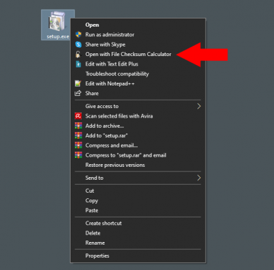 Screenshot of the application VOV File Checksum Calculator - #2
