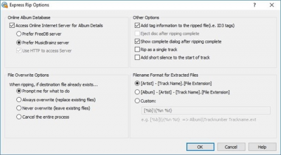 Screenshot of the application Express Rip CD Ripper - #3