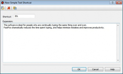 Screenshot of the application FastFox Text Expander - #3