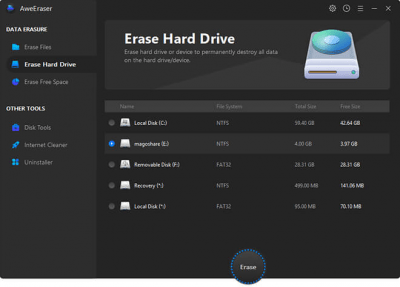 Screenshot of the application AweEraser - #3