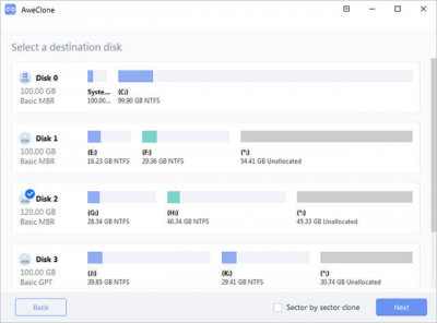 Screenshot of the application AweClone - #2