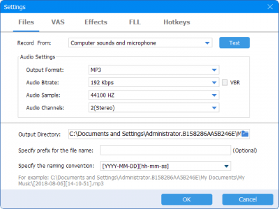 Screenshot of the application GiliSoft Audio Recorder Pro - #2