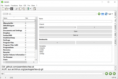 Screenshot of the application TEA - #2
