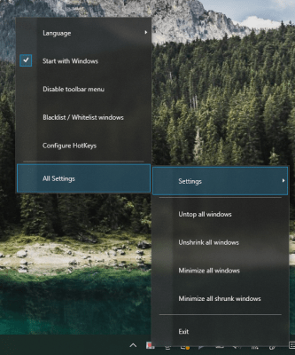 Screenshot of the application WindowTop - #4