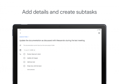 Screenshot of the application Google Tasks - #7