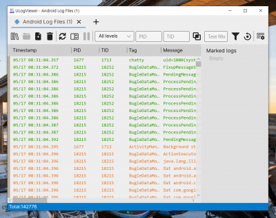 Screenshot of the application ULogViewer - #2