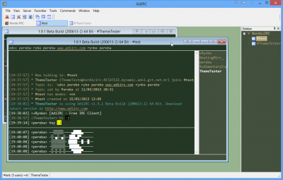 Screenshot of the application AdiIRC - #4