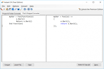 Screenshot of the application Instant C# - #10