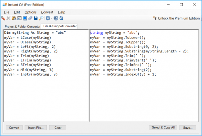 Screenshot of the application Instant C# - #11