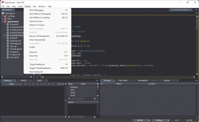 Screenshot of the application Beef IDE - #3