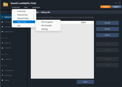 Screenshot of the application EaseUS LockMyFile - #3