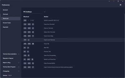 Screenshot of the application Termius - #3