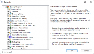 Screenshot of the application R-Wipe&Clean - #2