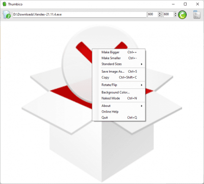 Screenshot of the application Thumbico - #2