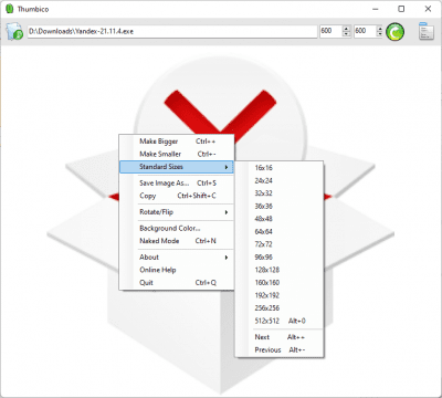 Screenshot of the application Thumbico - #3