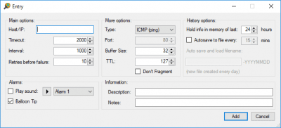 Screenshot of the application cStatus - #2