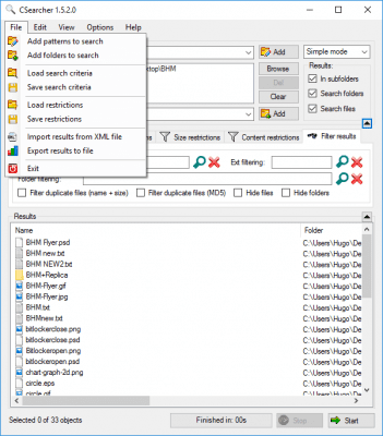 Screenshot of the application CSearcher - #2