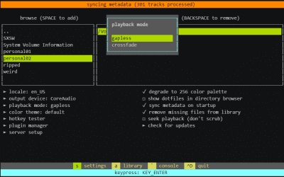 Screenshot of the application musikcube - #2