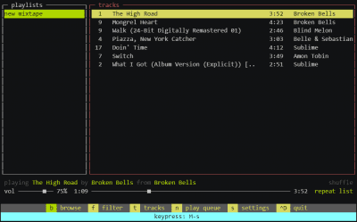Screenshot of the application musikcube - #9