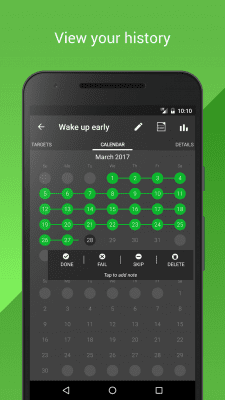 Screenshot of the application HabitHub - #3